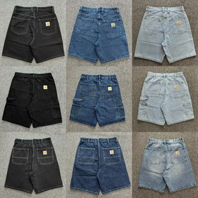 Carhartt washed denim shorts-4919  