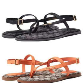 Coach soft-soled thong sandals with straps-5680  